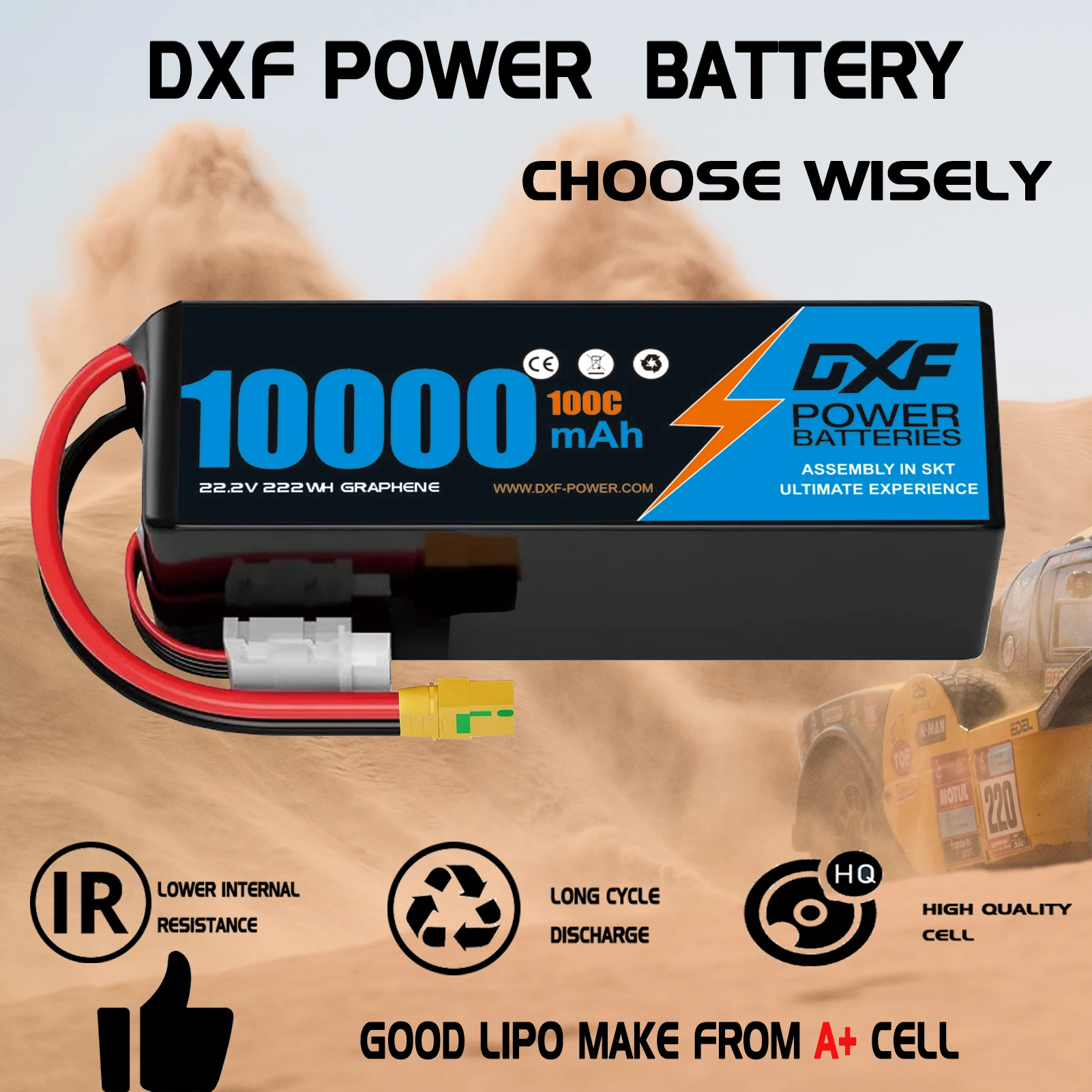 DXF 6S Lipo аккумулятор 10000  – обзор и цена Drone Rc Link