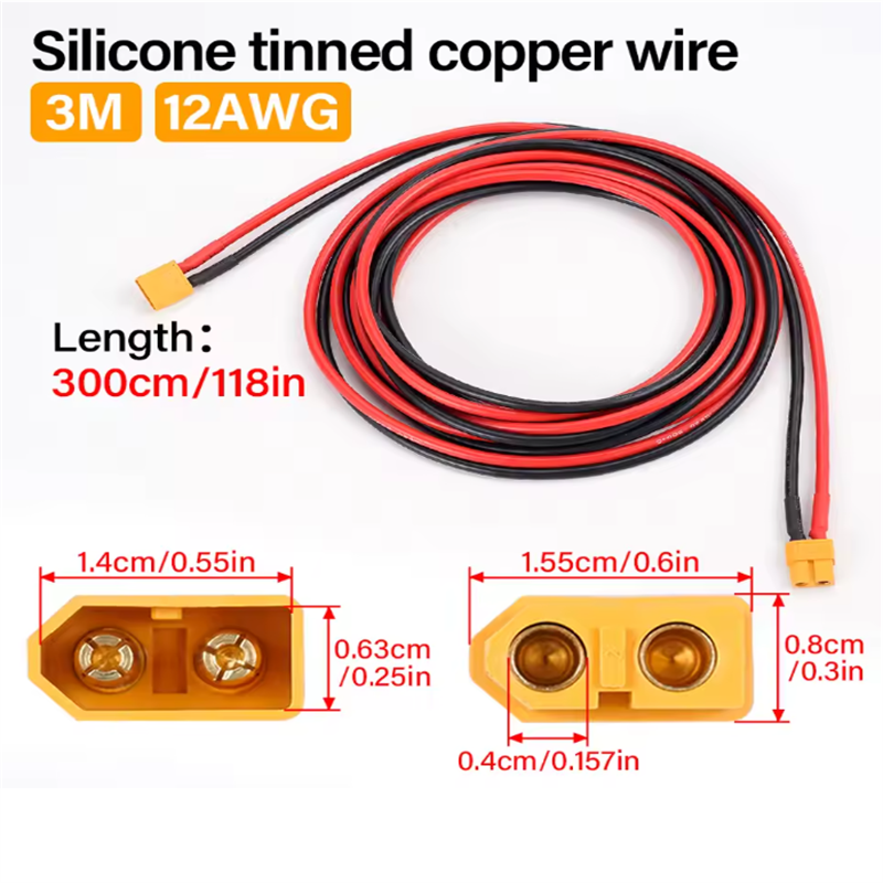 12AWG XT60 Мужской Женский Кон – обзор и цена Drone Rc Link