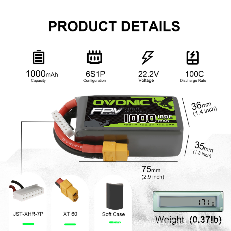 2 шт. LiPo аккумуляторы OVONIC – обзор и цена Nano Quad Fpv